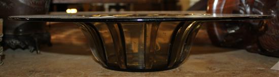 A signed Verlys glass bowl